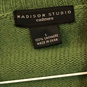Madison studio Green Cashmere Cardigan